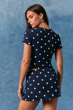 Load image into Gallery viewer, NEWEST ARRIVAL Navy/White Comfy Star Skort Set
