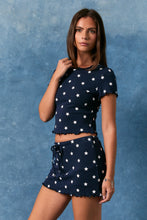 Load image into Gallery viewer, NEWEST ARRIVAL Navy/White Comfy Star Skort Set

