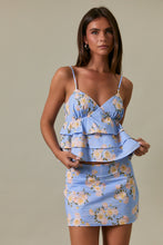 Load image into Gallery viewer, NEWEST ARRIVAL Light Blue/Yellow Mini Skort Set
