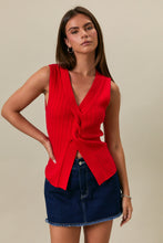Load image into Gallery viewer, NEWEST ARRIVAL *PREORDER 6/5* Red Front Twist Knit Top
