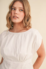 Load image into Gallery viewer, NEWEST ARRIVAL White Boat Neck Peplum Top
