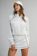 Load image into Gallery viewer, NEWEST ARRIVAL White Windbreaker Skort Set
