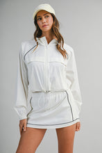 Load image into Gallery viewer, NEWEST ARRIVAL White Windbreaker Skort Set
