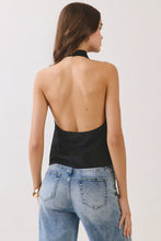 Load image into Gallery viewer, NEWEST ARRIVAL Black or White Satin Halter Top
