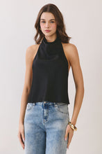 Load image into Gallery viewer, NEWEST ARRIVAL Black or White Satin Halter Top

