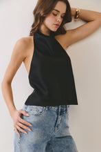 Load image into Gallery viewer, NEWEST ARRIVAL Black or White Satin Halter Top
