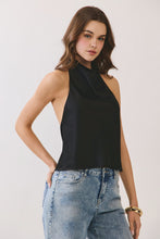 Load image into Gallery viewer, NEWEST ARRIVAL Black or White Satin Halter Top

