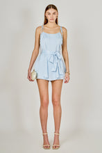 Load image into Gallery viewer, NEWEST ARRIVAL *PREORDER 3/31* Baby Blue Scarf Romper
