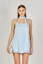 Load image into Gallery viewer, NEWEST ARRIVAL *PREORDER 3/31* Baby Blue Scarf Romper
