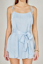 Load image into Gallery viewer, NEWEST ARRIVAL *PREORDER 3/31* Baby Blue Scarf Romper
