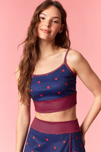 Load image into Gallery viewer, NEWEST ARRIVAL Navy/Red Polka Dot Athletic Skort Set
