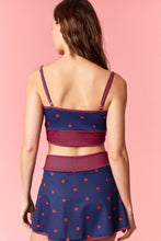 Load image into Gallery viewer, NEWEST ARRIVAL Navy/Red Polka Dot Athletic Skort Set
