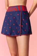 Load image into Gallery viewer, NEWEST ARRIVAL Navy/Red Polka Dot Athletic Skort Set

