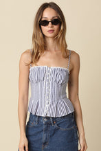 Load image into Gallery viewer, NEWEST ARRIVAL Denim Pinstriped Cami Top
