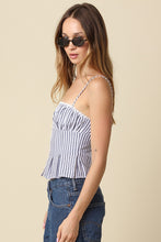 Load image into Gallery viewer, NEWEST ARRIVAL Denim Pinstriped Cami Top
