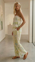 Load image into Gallery viewer, LAST ONE Green Floral Print Lace Trim Pants Set
