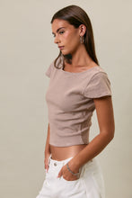 Load image into Gallery viewer, NEWEST ARRIVAL Brown Striped Scoop Back Top
