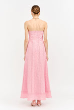 Load image into Gallery viewer, NEWEST ARRIVAL Soft Pink Strapless Floral Embroidered Maxi Dress
