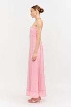 Load image into Gallery viewer, NEWEST ARRIVAL Soft Pink Strapless Floral Embroidered Maxi Dress
