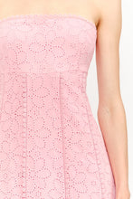 Load image into Gallery viewer, NEWEST ARRIVAL Soft Pink Strapless Floral Embroidered Maxi Dress
