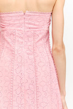 Load image into Gallery viewer, NEWEST ARRIVAL Soft Pink Strapless Floral Embroidered Maxi Dress
