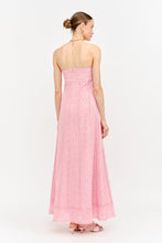 Load image into Gallery viewer, NEWEST ARRIVAL Soft Pink Strapless Floral Embroidered Maxi Dress
