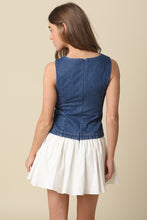 Load image into Gallery viewer, NEWEST ARRIVAL Denim Combo Mini Dress
