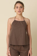 Load image into Gallery viewer, NEWEST ARRIVAL Brown Cotton Halter Top
