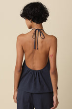Load image into Gallery viewer, NEWEST ARRIVAL Navy Cotton Halter Top
