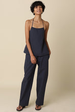 Load image into Gallery viewer, NEWEST ARRIVAL Navy Cotton Halter Top
