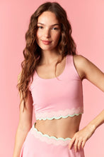 Load image into Gallery viewer, NEWEST ARRIVAL Pink Scallop Trim Athletic Skort Set
