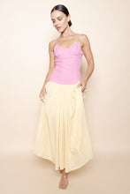 Load image into Gallery viewer, NEWEST ARRIVAL Pink/Yellow Plaid Organza Low Waisted Maxi Dress
