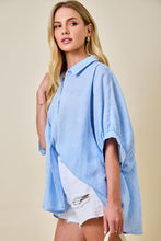 Load image into Gallery viewer, NEWEST ARRIVAL Light Blue Oversized Button Down Shirt
