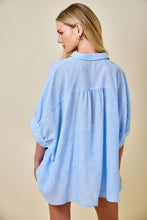 Load image into Gallery viewer, NEWEST ARRIVAL Light Blue Oversized Button Down Shirt
