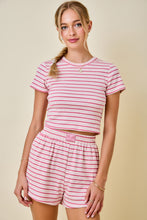 Load image into Gallery viewer, NEWEST ARRIVAL Pink Rose Ribbed Comfy Shorts Set
