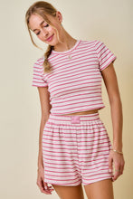 Load image into Gallery viewer, NEWEST ARRIVAL Pink Rose Ribbed Comfy Shorts Set
