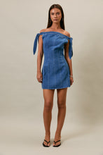 Load image into Gallery viewer, NEWEST ARRIVAL *PREORDER 5/30* Denim Off Shoulder Denim Dress
