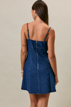 Load image into Gallery viewer, NEWEST ARRIVAL Dark Denim Cami Mini Dress
