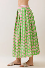 Load image into Gallery viewer, LAST ONE Pink/Green Floral Midi Skirt Set
