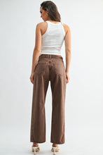 Load image into Gallery viewer, NEWEST ARRIVAL Brown Denim Crop Barrel Jeans
