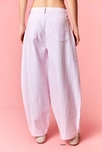Load image into Gallery viewer, NEWEST ARRIVAL Pink Striped Barrel Jeans
