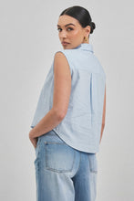Load image into Gallery viewer, NEWEST ARRIVAL Baby Blue Front Bow Blouse
