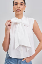 Load image into Gallery viewer, NEWEST ARRIVAL White Front Bow Blouse

