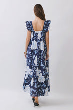 Load image into Gallery viewer, NEWEST ARRIVAL Navy Bold Flower Maxi Dress

