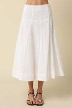 Load image into Gallery viewer, NEWEST ARRIVAL White Eyelet Midi Skirt Set
