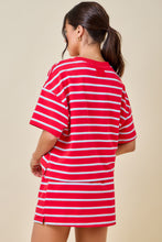 Load image into Gallery viewer, NEWEST ARRIVAL Red/Blue Striped Comfy Skirt Set
