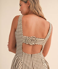 Load image into Gallery viewer, NEWEST ARRIVAL Cream/Brown Fit and Flare Midi Dress
