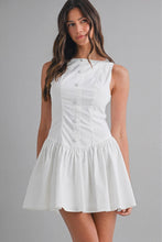 Load image into Gallery viewer, NEWEST ARRIVAL White Poplin Fit and Flare Dress
