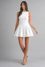 Load image into Gallery viewer, NEWEST ARRIVAL White Poplin Fit and Flare Dress
