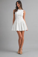 Load image into Gallery viewer, NEWEST ARRIVAL White Poplin Fit and Flare Dress
